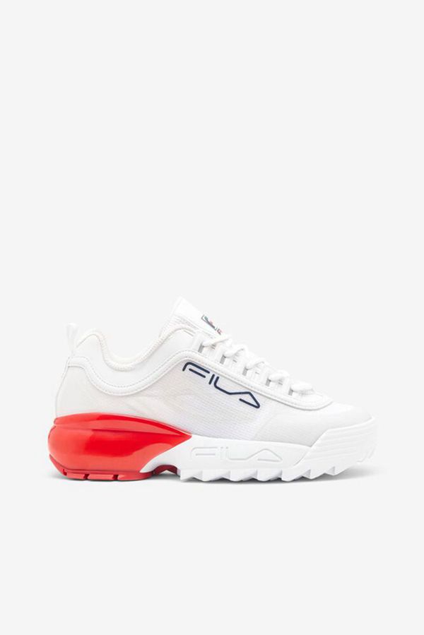 Zapatillas Fila Mujer Blancas / Azul Marino / Rojas - Disruptor 2A - España 869241VWX